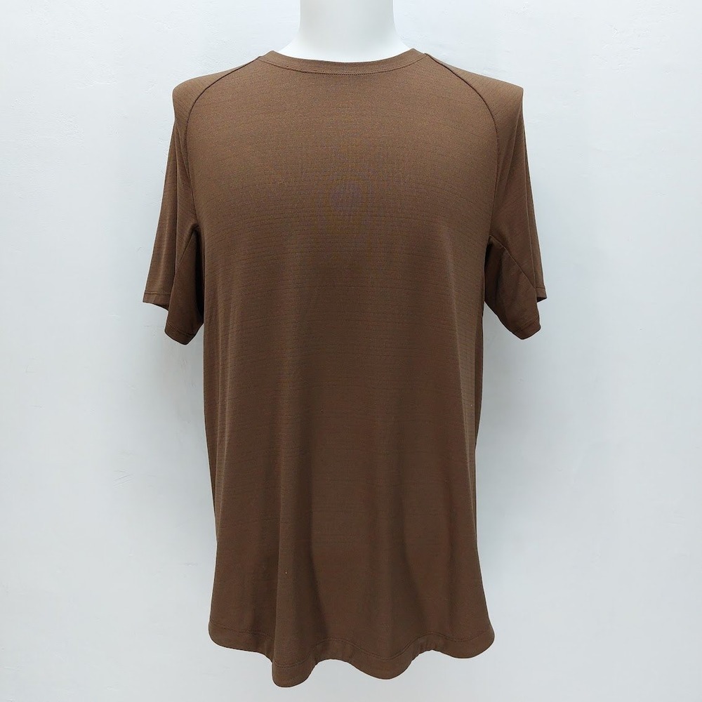 Lululemon Metal Vent Tech Tee Men's Training Shirt Large Brown Short Sleeve